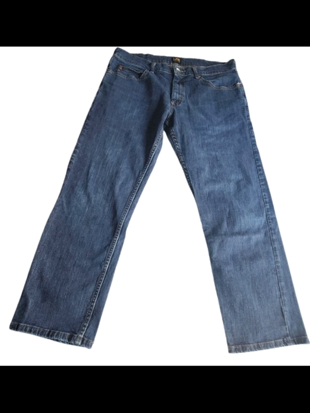 Lee Regular Fit Jeans 36x29 Blue Straight Leg